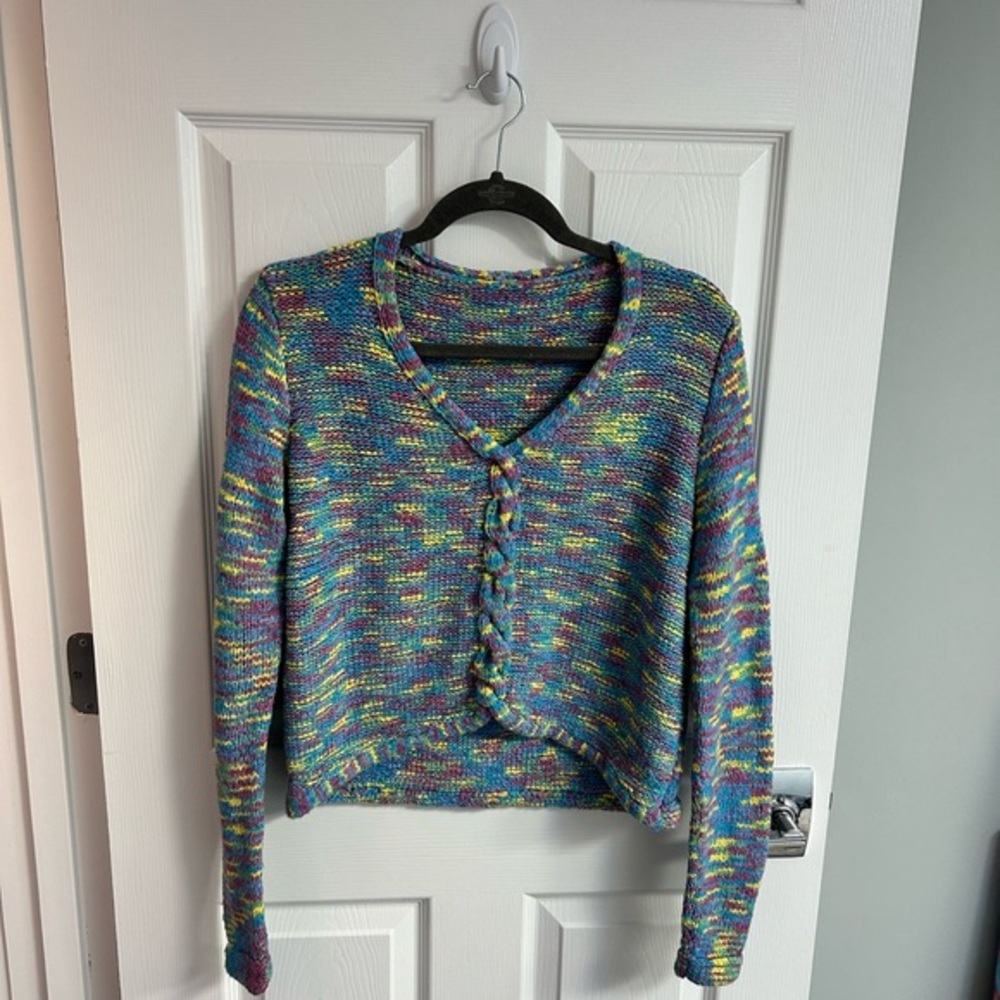 Hand‎ Knit Rainbow Sweater